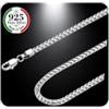 QUADRI Catena in Argento 925 per Uomo e Donna | Collana a maglie Franco di fabbricazione italiana | Catena in Argento per Uomo e Donna | Finitura SILVER PLUS antiossidante | 51 cm