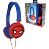 Lexibook Marvel Spiderman Cuffie stereo, alimentazione a misura di bambino, pieghevole e regolabile, rosso/blu, HP010SPLXB