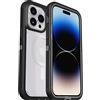 OtterBox Cover per iPhone 14 Pro Max Defender XT con MagSafe, resistente a shock e cadute, cover robusta, testata 5x vs le norme anti caduta MIL-STD 810G, Trasparente/Nero, Senza Retail Package