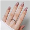 Luxbon Short Press On False Nails con colla per unghie No-Cure e kit di strumenti - Stick acrilico alla mandorla sulle unghie Soft Gel Tips 25-30pcs Full Size Set, unghie finte riutilizzabili, nude