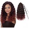 Enbeautiful 14 Inch 8 confezioni pre-looped ocean Wave Crochet Hair Pre-Twisted Deep Water Beach Curly Braiding Hair Synthetic Boho Wavy Curly Hair Extensions for Women(14 Inch,TBug)