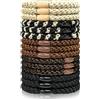 Sularpek 15 Pezzi Elastici per Capelli, Elastici Capelli Donna, Elastico Capelli Senza Metallo, Bracciale Intrecciato Alla Moda per Ragazze per Capelli Sottili, Spessi, Medi e Lunghi