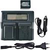 DSTE 2pcs BP-727 Batteria + LCD Caricabatterie Compatibile per Canon VIXIA HF M50 M52 M56 M60 R32 R36