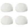 PATIKIL 4pz Pellicciotto Microfono Parabrezza 7mm x 60mm Bianco | per Interno Esterno Microfono, Mic Copertura Parabrezza
