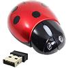 NEO+, mouse wireless ottico a forma di coccinella, supporta Windows 7/Vista/XP/2000, Mac OS e successivi