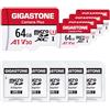 Gigastone Scheda di memoria da 64 GB, confezione da 5 schede, fotocamera Plus seriale, velocità fino a 95 MB/s. Ideale per Full HD Video Gopro Drone Fotocamera, U1 C10 Micro SDXC Card con Mini Cover e