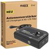 Maxx.OnLine Amplificatore Antenna Con 2 Uscite, Guadagno 20 dB, Filtro 5G/LTE Per DVB-T2 E TV Via Cavo, Modello VST 9342v3