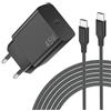 HYDOOD Caricabatterie per Samsung 45 W, caricatore rapido USB C con 2 m cavo intrecciato USB C compatibile per Samsung Galaxy S25/S24/S23/S22 Ultra, per iPhone 17/16/15, Tablet (nero)