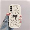 hdqICase Compatibile con Samsung Galaxy S22 Plus Bianco Cover | Gatto Custodia Onda Silicone Morbido