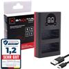 Baxxtar Caricatore Doppio LCD USB-C per DMW-BLG10 - Caricabatterie per Panasonic DMW-BLG10E / DMW-BLE9 - per Lumix GX9 G100 G110 TZ91 TZ101 TZ202 GX80 LX100 II ZS70