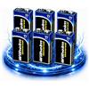 Wilhelm, 6 batterie a blocco 9 V, adatte anche per rilevatori di fumo di 10 anni, batteria a blocco Longlife per una durata massima di vita 6LR61 9 Volt