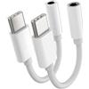 Kefiany Confezione da 2 adattatori USB C a jack per cuffie da 3,5 mm tipo C dongle Android AUX per iPhone 16 15 Pro Max Plus per iPad Pro Air Mini compatibile con Samsung Galaxy S24 S23 S22 S20 Ultra 3.5-2p