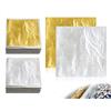 AOYEGIC 100 Fogli di Foglia d'oro, Lamina d'oro Imitazione per Artigianato, per Pittura, Unghie, progetti artistici, Decorazioni Artigianali e creazioni in Resina Fai da Te (Oro e Argento)