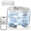 HoneyGuaridan HoneyGuardian Fontanella per Gatti con WiFi 5G/2.4G, 2.5L Ultra Silenziosa Fontanella per Gatti Senza Fili, 3 Modalità/Indicatore Luminoso Intelligente/Livello Acqua Visibile — Include 2 filtri