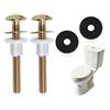 AOYEGIC 2 viti per sedile WC, fissaggio universale, sedile WC fisso, set di fissaggio per WC, coperchio per WC, parti di ricambio con dadi in plastica e dischi in metallo