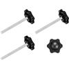 QUARKZMAN 4pz Manopola a Vite di Serraggio, M5 x 60mm Manopola Stella a Forma Esagonale Impugnature Plastica Maniglia Vite Serraggio Manuale per Base Ombrellone Mobili Meccanici, 25mm Dia