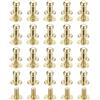 QUARKZMAN 4mm Vite a Testa Sferica Rivetti Bottone Nipplo, Confezione da 50 per Artigianato in Pelle Fai da Te Borsa Cintura, Dorato Chiaro