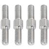 TopHomer 4 perni a doppia estremità in acciaio inossidabile 304, con testa esagonale, filettatura sinistra/destra, bulloni a doppia estremità M6 x 60 mm