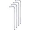 QUARKZMAN 4pz Chiave Esagonale Brugola Testa Sferica 5mm Metriche Braccio Lungo Forma L Strumento Riparazione Acciaio al Cromo Vanadio per Riparazioni Domestiche, Tono Argento