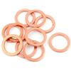 PATIKIL 22mm x 16mm x 2mm Piatto Rame Crush Rondella, 10pz Sigillatura Guarnizione Fissaggio per Fai da Te Elettrico Collegamento