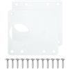 QUARKZMAN Piastra Riparazione Cerniere Mobili, 2 Set 90mm/3.54 Kit Riparazione Cerniere Ante Mobili Cucina Acciaio Inox, Include Viti Fissaggio per Ante Mobili Cucina Legno, Bianco