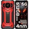 DOOGEE S200 Plus 5G Telefono Rugged con AI, Display AMOLED da 1,32\", Android 15, Batteria da 11000mAh, 16GB 512GB, Schermo da 6,72'', Dimensity 7300, NFC