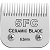 AUDOC Lame in ceramica staccabili per tosatrice per cani da compagnia, compatibili con Andis, Oster A5, tosatrici serie Wahl KM, taglia-5FC 1/4"(6,3 mm) Lunghezza di taglio