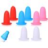 AOYEGIC 8 pezzi copribottiglie da viaggio,copribottiglie da viaggio in silicone,copribottiglie elastici anti-perdite,accessori da viaggio anti-perdite,manicotti per articoli da toeletta(80 * 67 mm)