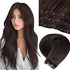 LaaVoo Extension Capelli Veri Microring Beads Marrone Scuro 50g 45 cm EZE Micro Weft Capelli Veri Umani Extension Micro Rings Naturali #2