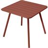 Fermob - Tavolo quadrato Luxembourg - Marrone - Alluminio laccato - Designer Frédéric Sofia