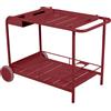 Fermob - Carrello/tavolo d'appoggio Luxembourg - Rosso - Alluminio laccato - Designer Frédéric Sofia