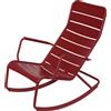 Fermob - Sedia a dondolo Luxembourg - Rosso - Alluminio laccato - Designer Frédéric Sofia