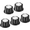 QUARKZMAN Manopole per Potenziometro in Lega di Alluminio 19x11.5mm con Foro da 6mm, per Controllo del Volume di Chitarra Basso, Interruttori Meccanici,con Set di 5 Pezzi di Viti Nere 5PCS