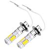 EBTOOLS per lampadina led h2 per h3 led giallo lampadine di guida nebbia auto LED,12V 5-SMD Guida Nebbia Lampadine, 2 PZ Auto LED Guida Nebbia Lampadina 7.5W 5730 Lampada