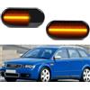 Yoegerery Indicatore laterale dinamico a LED color ambra, super luminoso, con ripetitore sequenziale, per A-udi A3 S3 8P A4 S4 RS4 B6 B7 B8 A6 S6 RS6 C5 C7 (nero)