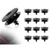 AOYEGIC 12 pezzi Clip per tappetini auto, Clip universali in plastica per il fissaggio di tappetini auto, Chiusura a scatto prova, utilizzate per camion, SUV, camper e officine (nero)