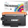Q-image TN3600XL TN-3600XL Cartucce di Toner Compatibili per Brother TN-3600XL, 6000 pagine, TN3600XL per Brother HL-L5210DN HL-L5210DW DCP-L5510DW HL-L6210DW MFC-L5710DN MFC-L6710DW MFC-L5710DW