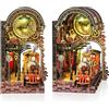 Cuteefun Book Nook Kit - Casa Delle Bambole con luci LED, Creativo per la Decorazione Della Libreria, per Compleanni, Natale, Halloween (Stazione Magica)