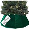 DECO EXPRESS Gonna Albero di Natale, Velluto Copri Base Albero Diverte, Divertimento Collar per Decorazioni Natalizie per Xmas Festa 38x25 cm (Verde Velluto, Top 38cm/Base 65cm)