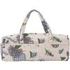 Ejoyous Borsa Porta Ferri da Maglia Grande in Tessuto, Resistente e Pratica, con Motivo Floreale, Traspirante, Multiuso, Organizer Interno, per Trucco, Scrivania, Viaggio, Camera da