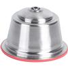 Oumefar Kit Macchina da caffè in Acciaio Inox Facile da Pulire Ricaricabile per caffettiera Dolce Gusto Calda(Red)