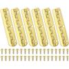 PATIKIL Cerniera a Pianoforte Piccola 2,6 x 0,6, 6pz Mini 90 Gradi Cerniere per Portagioie con Vite per Scatole di Legno Gioielli, Oro