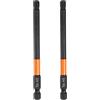 QUARKZMAN 2pz H5 Inserti per Avvitatore 5mm Punta Piatta Metrica 1/4 Attacco Esagonale 100mm (4) Cacciavite Industriale Bussola Esagonali in Fosfato Nero Magnetico Lungo
