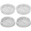 QUARKZMAN Tonda Griglia Aerazione 2, 4Pz Grigio Chiaro Plastica 50mm Copertura Prese Aria - Griglia Ventilazione Circolare - Aria Facili per Bagno, Casa, Ufficio, Armadio, Guardaroba