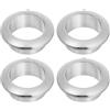 QUARKZMAN 4 Pz 0,98 Pollici (25mm) Passacavi in Nylon per Scrivania, Copertura Foro per Cavi in Plastica, Organizzatore di Cavi per Scrivania o Armadio per Computer, Argento