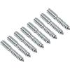 QUARKZMAN M8x50mm Gancio Bullone x 8pz Carbonio Acciaio Doppia Testa Viti per Divano Gambe, [Tono argento]