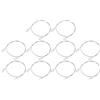 QUARKZMAN Cavo Lanyard Acciaio Inox 20cm x 1,5mm Argento per Sicurezza 10pz | Cavo in Acciaio Inossidabile con Anelli, Lunghezza 20cm, Diametro 1.5mm, per Collegare Mobili Viaggi, All'Aperto