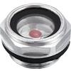 QUARKZMAN 1/2PT Maschio Filettato Aria Compressore Olio Livello Vetro Raccordi x 1 Pezzo Trasparente Olio Sight Vetro con O-ring per Olio Lubrificato Compressori