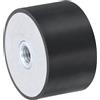 QUARKZMAN 40 x 25mm M8 Filettatura Femmina Supporti in Gomma, Isolatori di Vibrazioni, Sostituiscono Cuscinetti Antivibranti Blocco di Base Piatto e Silenzioso