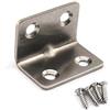 Zernnis 10 staffe angolari in acciaio inox a forma di L per ripiani in legno, 38 x 25 x 25 mm